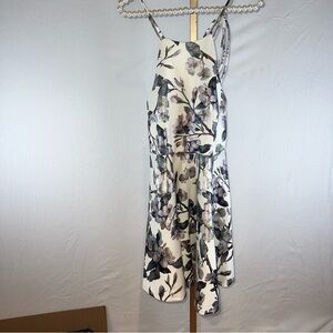 White and blue floral dress